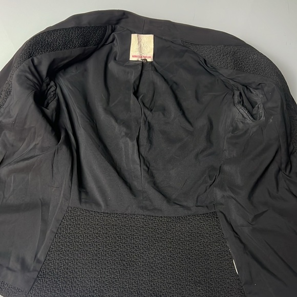 REBECCA TAYLOR - SIZE 2 BLACK OPEN BLAZER USED - Picture 12 of 12